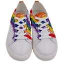 Watercolor Painting Rainbow Women s Low Top Canvas Sneakers View1