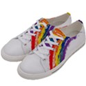 Watercolor Painting Rainbow Women s Low Top Canvas Sneakers View2