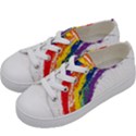 Watercolor Painting Rainbow Kids  Low Top Canvas Sneakers View2