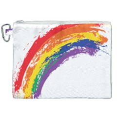 Watercolor Painting Rainbow Canvas Cosmetic Bag (xxl)