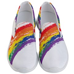 Watercolor Painting Rainbow Men s Lightweight Slip Ons