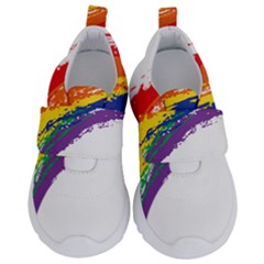 Watercolor Painting Rainbow Kids  Velcro No Lace Shoes by Mariart