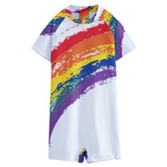 Watercolor Painting Rainbow Kids  Boyleg Half Suit Swimwear by Mariart