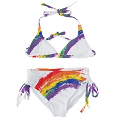 Watercolor Painting Rainbow Kids  Classic Bikini Set by Mariart