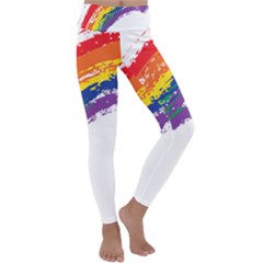 Watercolor Painting Rainbow Kids  Lightweight Velour Classic Yoga Leggings