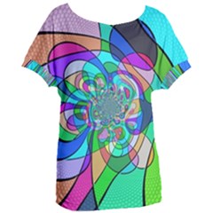 Retro Wave Background Pattern Women s Oversized Tee