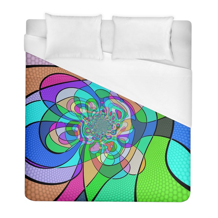 Retro Wave Background Pattern Duvet Cover (Full/ Double Size)