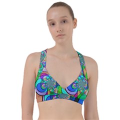 Retro Wave Background Pattern Sweetheart Sports Bra by Mariart