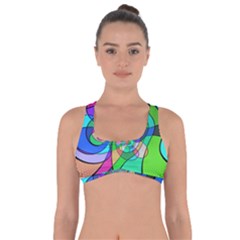 Retro Wave Background Pattern Got No Strings Sports Bra by Mariart