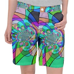 Retro Wave Background Pattern Pocket Shorts