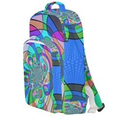 Retro Wave Background Pattern Double Compartment Backpack