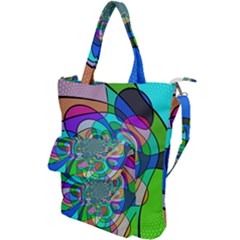 Retro Wave Background Pattern Shoulder Tote Bag