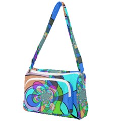 Retro Wave Background Pattern Front Pocket Crossbody Bag