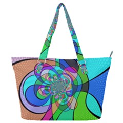 Retro Wave Background Pattern Full Print Shoulder Bag