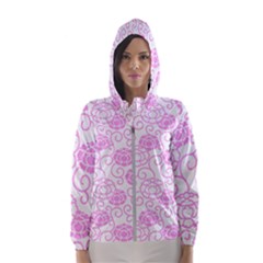 Peony Spring Flowers Hooded Windbreaker (women) by Mariart