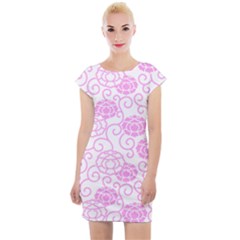 Peony Spring Flowers Cap Sleeve Bodycon Dress by Mariart