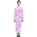 Peony Spring Flowers Turtleneck Maxi Dress View1