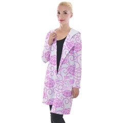 Peony Spring Flowers Hooded Pocket Cardigan by Mariart