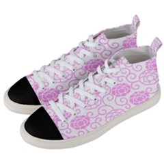 Peony Spring Flowers Men s Mid-top Canvas Sneakers by Mariart