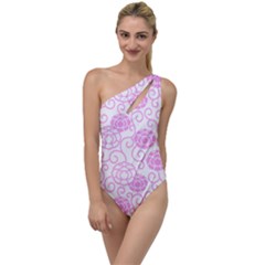 Peony Spring Flowers To One Side Swimsuit