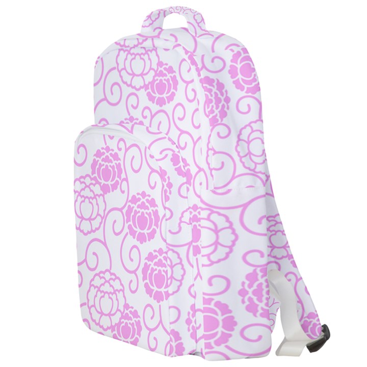 Peony Spring Flowers Double Compartment Backpack