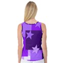 Purple Stars Pattern Shape Women s Basketball Tank Top View2