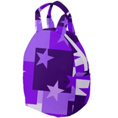 Purple Stars Pattern Shape Travel Backpacks