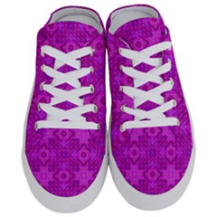 Magenta Mosaic Pattern Triangle Half Slippers by Pakrebo