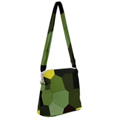 Mosaic Structure Background Tile Zipper Messenger Bag