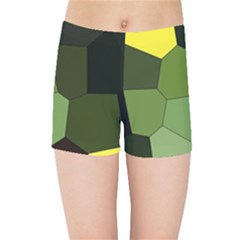 Mosaic Structure Background Tile Kids  Sports Shorts by Pakrebo