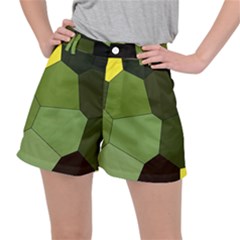 Mosaic Structure Background Tile Stretch Ripstop Shorts