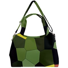 Mosaic Structure Background Tile Double Compartment Shoulder Bag