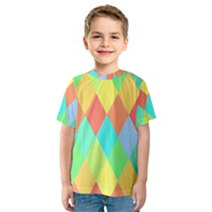 Low Poly Triangles Kids  Sport Mesh Tee