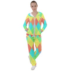 Low Poly Triangles Women s Tracksuit