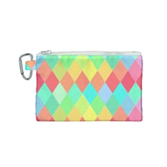 Low Poly Triangles Canvas Cosmetic Bag (small) by Pakrebo