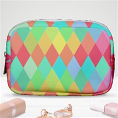 Low Poly Triangles Make Up Pouch (small) by Pakrebo