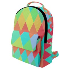 Low Poly Triangles Flap Pocket Backpack (small) by Pakrebo