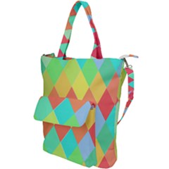 Low Poly Triangles Shoulder Tote Bag