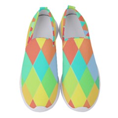 Low Poly Triangles Women s Slip On Sneakers