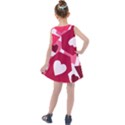 Pink Hearts Pattern Love Shape Kids  Summer Dress View2