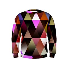 Abstract Geometric Triangles Shapes Kids  Sweatshirt by Pakrebo