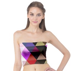 Abstract Geometric Triangles Shapes Tube Top by Pakrebo