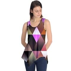 Abstract Geometric Triangles Shapes Sleeveless Tunic by Pakrebo