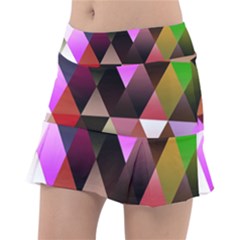 Abstract Geometric Triangles Shapes Tennis Skirt by Pakrebo