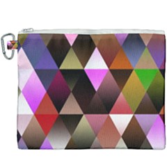 Abstract Geometric Triangles Shapes Canvas Cosmetic Bag (xxxl) by Pakrebo