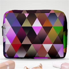 Abstract Geometric Triangles Shapes Make Up Pouch (large)