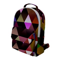 Abstract Geometric Triangles Shapes Flap Pocket Backpack (large)