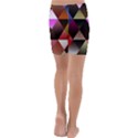 Abstract Geometric Triangles Shapes Kids  Lightweight Velour Capri Yoga Leggings View4