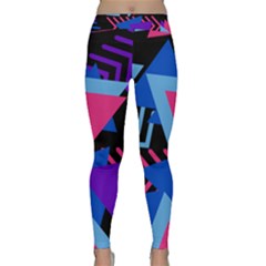 Memphis Pattern Geometric Abstract Classic Yoga Leggings by Pakrebo