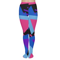 Memphis Pattern Geometric Abstract Tights by Pakrebo